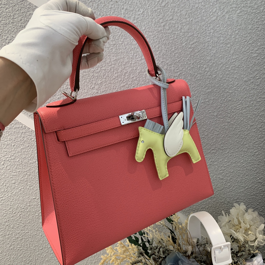 에르메스 켈리백25 립스틱 은장 앱송